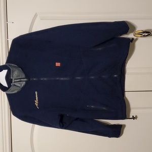 Morpho Long Sleeve Fleece Jacket W/Pockets Dark Blue/Gray Size LARGE NEW W/TAGS